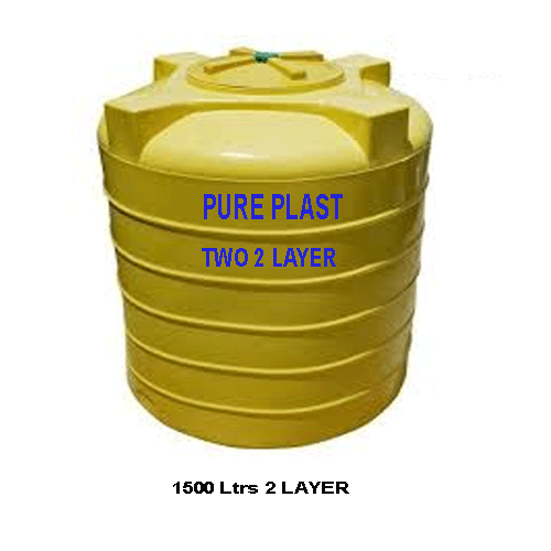 4 Layer Yellow  Water Tank 1000 ltrs