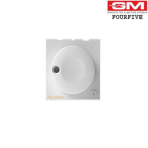 2M Electronic Type 5 Step Fan Regulator Full Rotary AA2041 ( GLOSSY WHITE)