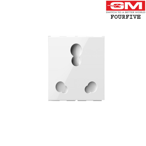 6 & 16A 2M Universal Socket AA2142 ( GLOSSY WHITE)