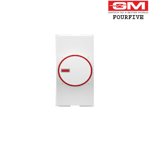 1M Electronic Type 4 Step Fan Regulator Full Rotary AA1039 (GLOSSY WHITE)