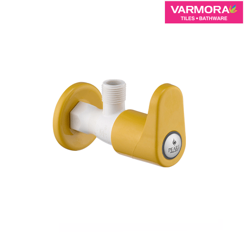 Angular stop cock with wall flange P130303