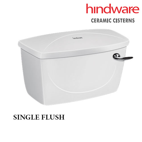 WHITE SINGLE FLUSH CERAMIC CISTERNS